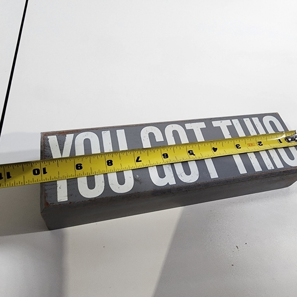 YOU GOT THIS Wooden Office Desk Plaque Sighn Gray White Letters 10”x 3"x2" - Picture 7 of 9
